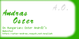 andras oster business card